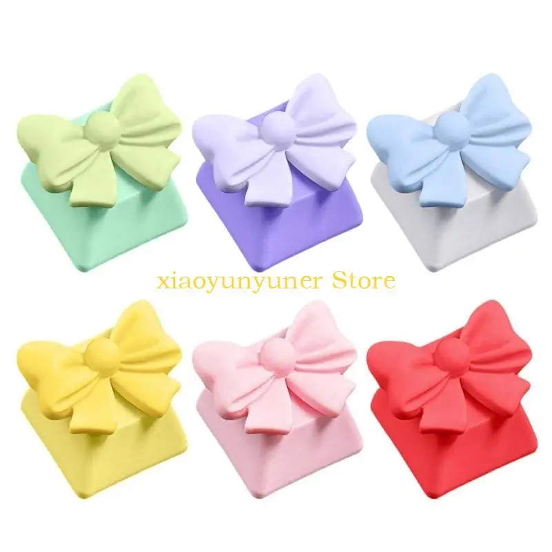 3D Mechanical Keyboards Creative Resins Bowknot Gamer Keyboards Keycaps for Office Decompression P9JB