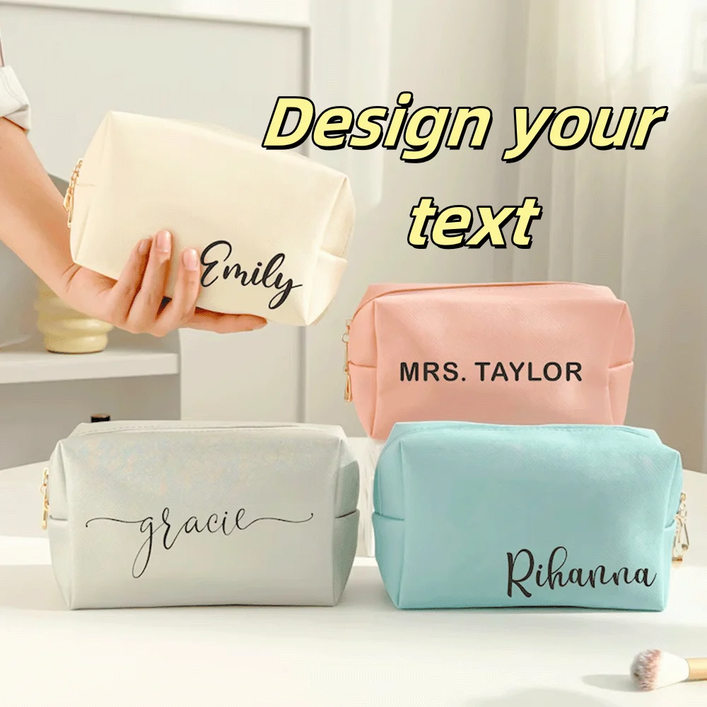 

Customized Personalized Light Luxury Fashion Girls Waterproof Stain Resistant And Dirty Cute Solid Color Makeup Bag Travel Home