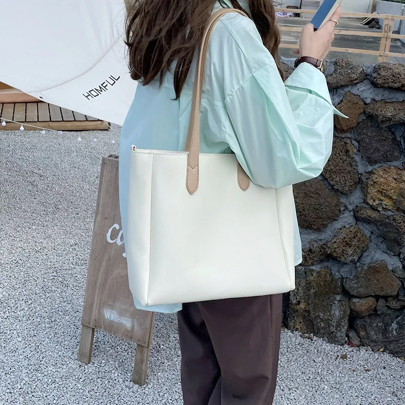 

2024 New Korean Style Simple Large Capacity Storage Bag Women’s Versatile Shoulder Tote Bag