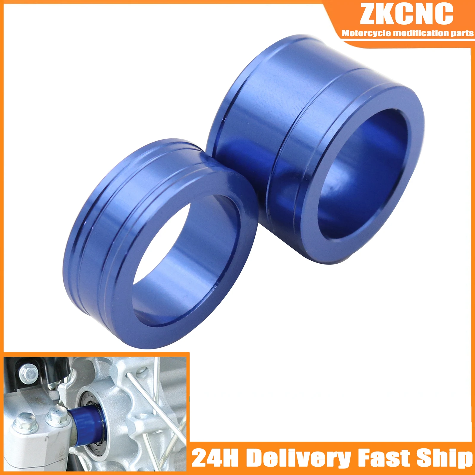 CNC Front Wheel Spacer Hub Collar For Yamaha YZ YZ250F YZ450F YZ250FX YZ450FX 2014 2015 2016 2017 2018 Motorcycle Universal Part