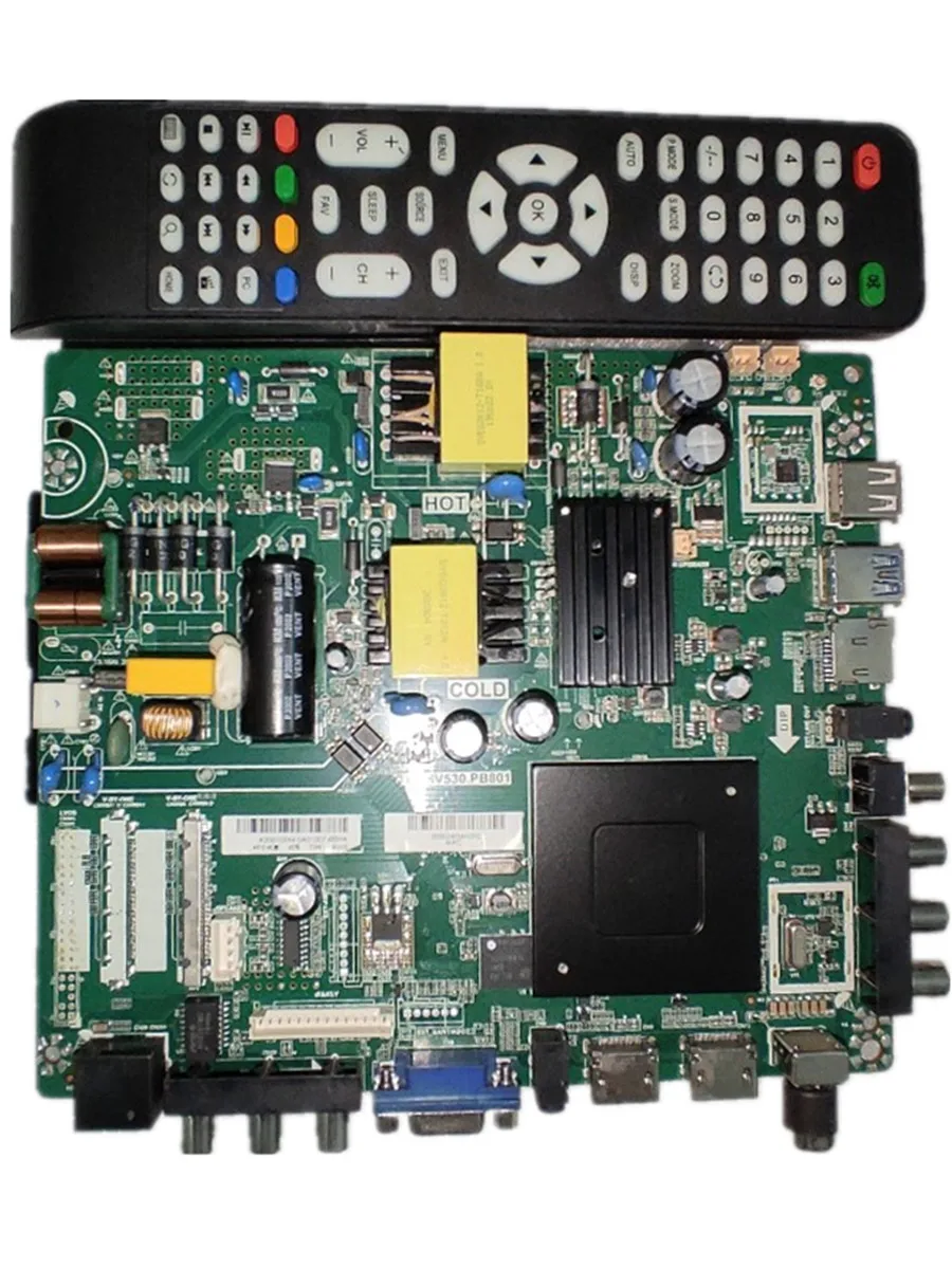 FREE shipping! TP.HV530.PB801  4K network WiFi TV motherboard    for   42---55inch Universal  main board with remote control