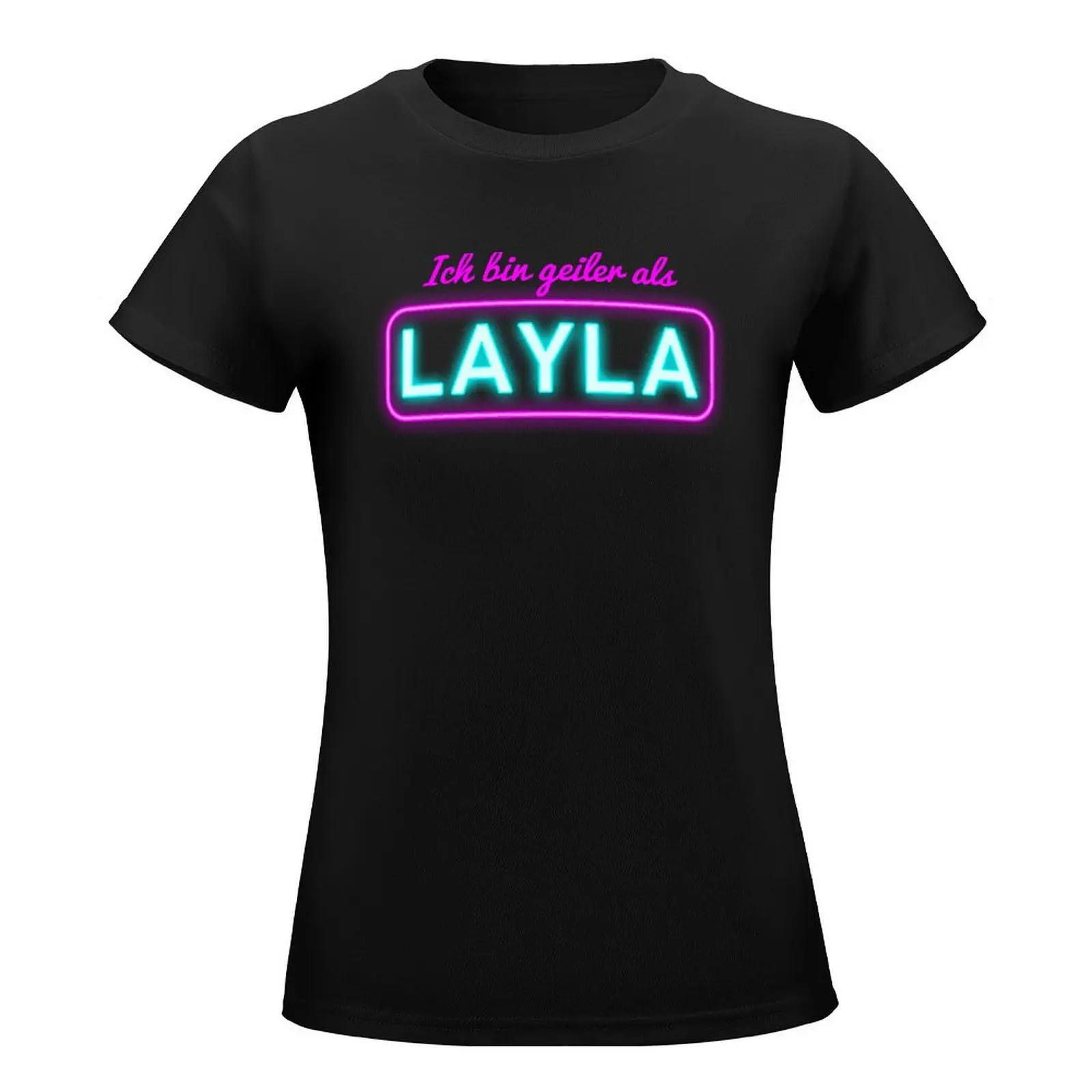 Mallorca I'm hornier than Layla T-Shirt summer clothes plus size tops aesthetic clothes tops t-shirts for Women graphic tees