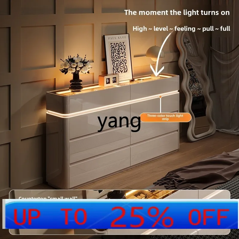 

LTT bedroom chest cabinet locker light luxury high-end bedside cabinet