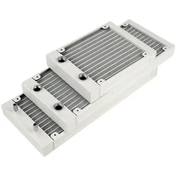 Syscooling White aluminum radiator120/240/360mm  27mm thickness G1/4 thread water cooling Heat Exchanger  DIY cooling system