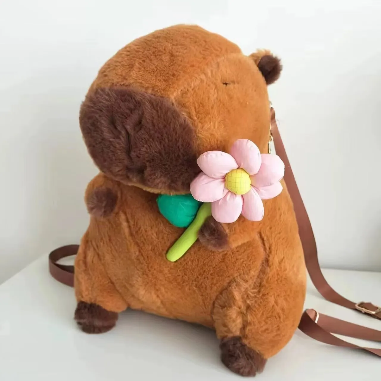 Capybara Plush Backpack Kawaii Fashion Plushie Doll Fur Bag Children\'s Bag Shoulder Bag Mini Knapsack Bags Gifts For Girlfriend