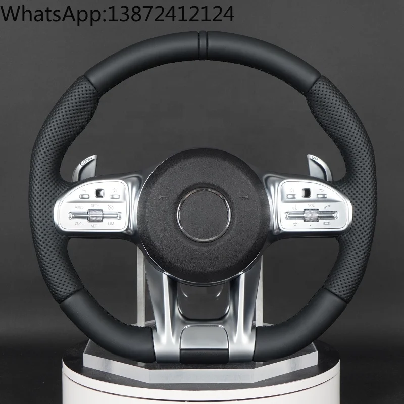 

Original Leather AMG Steering Wheel for Mercedes Benz Steering Wheel AMG W205 C63 W213 E63 G63 GLS63S GLA45 A45 Steering Wheel