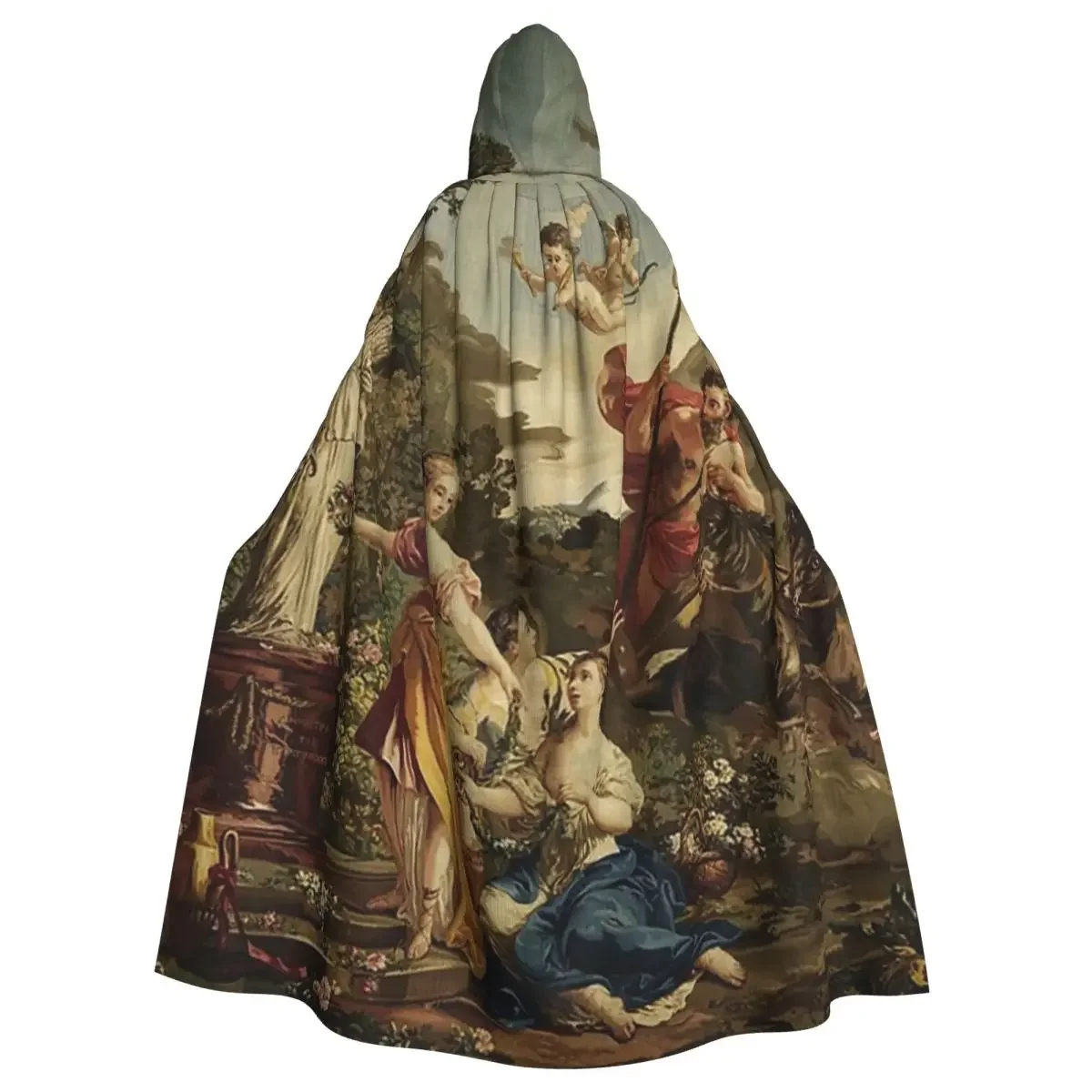 Abduction Of Proserpina Antique Mythological Tapestry Long Hooded  Witch Costume Cosplay Cape HalloweenCoat Adult Unisex