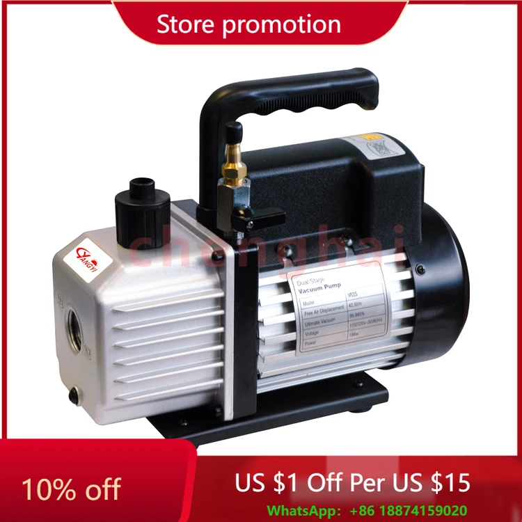 Bomba De vacío rotativa De doble etapa, 110V, 220V, doble voltaje, aire acondicionado, refrigerante, Bomba De vacío, Bomba De aire HVAC, Bomba De Vacuo