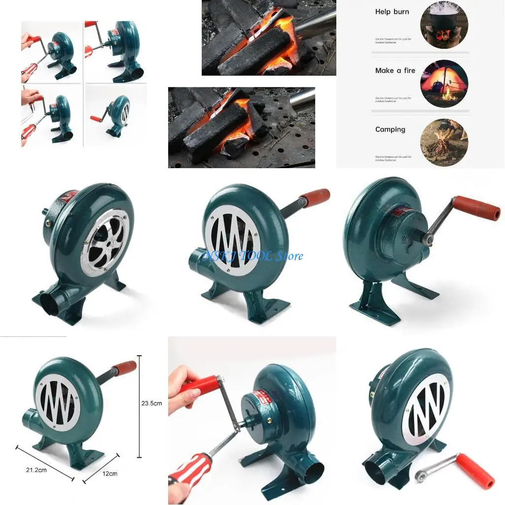 

L8RC 200 Вт ручной рукоятки для вентилятора для лагеря для барбекю домашнего костра в пешеходных веществах для пикника в для для