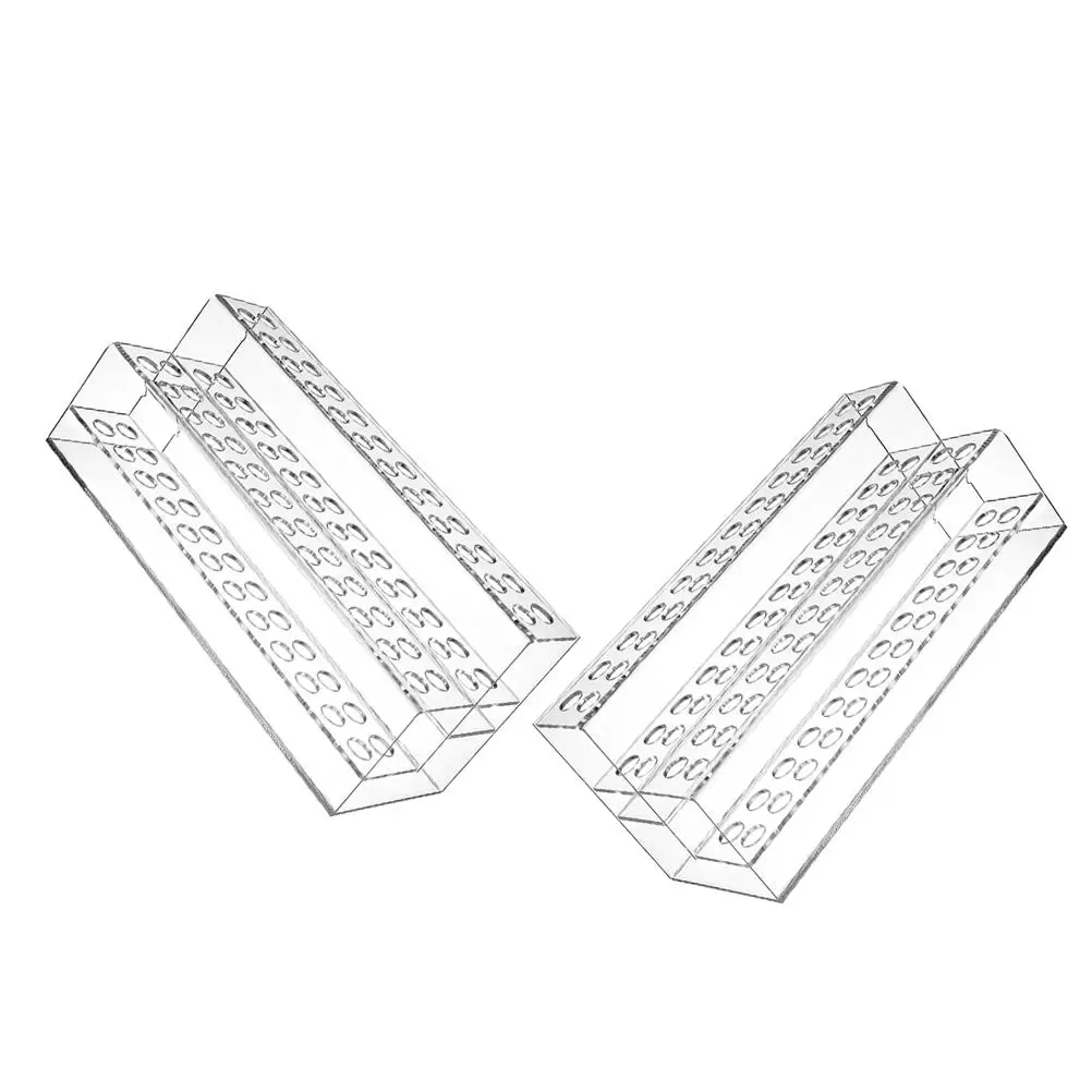 

2Pcs Plastic Pen Holder Rack Transparent Storage Stand Paint Brush ganizer Display Case For Stationery Eyebrow Pen Rack Nail Art