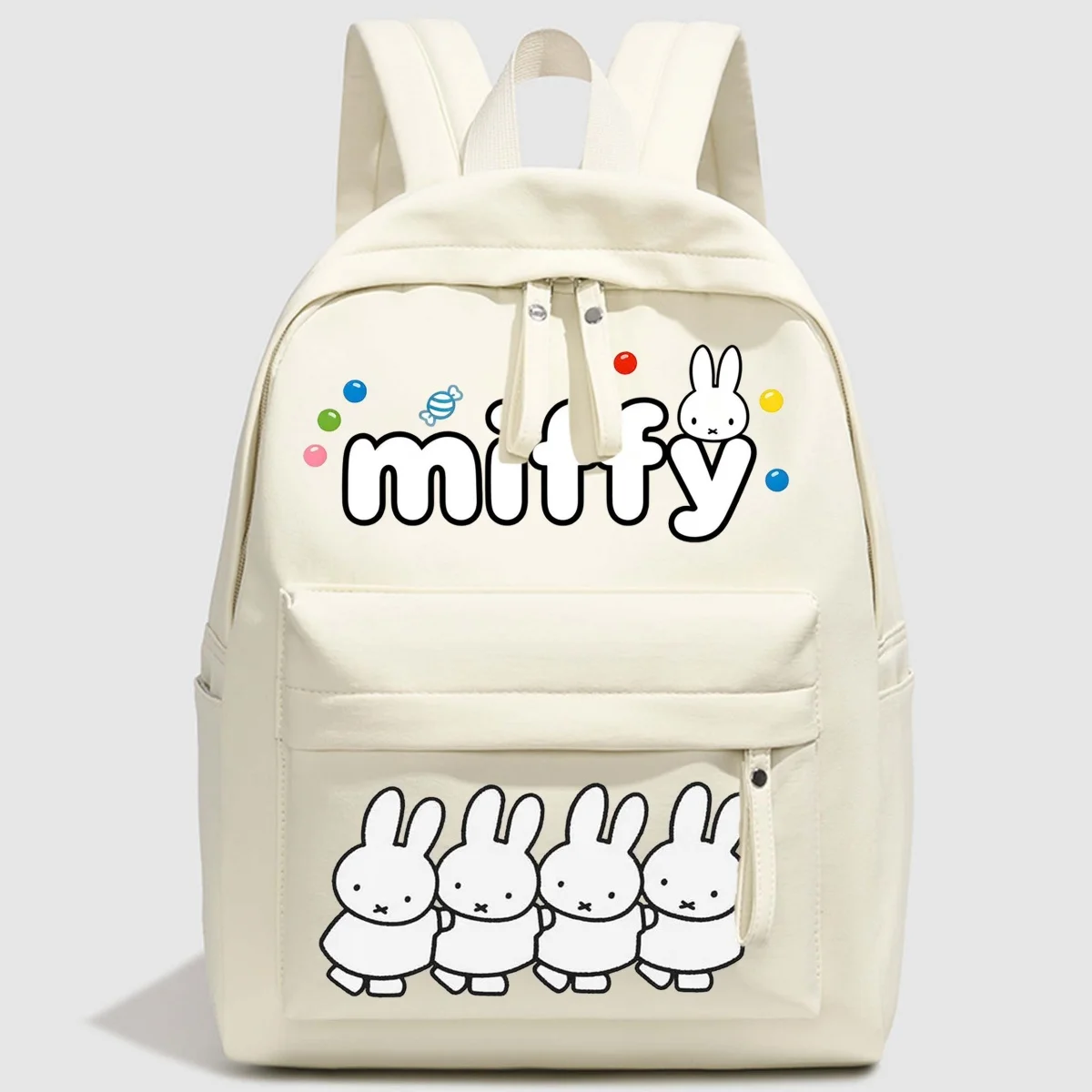Nieuwe Miffy-rugzak voor meisjes trendy rugzak met grote capaciteit cartoon computertas student casual mode schattige reisrugzak