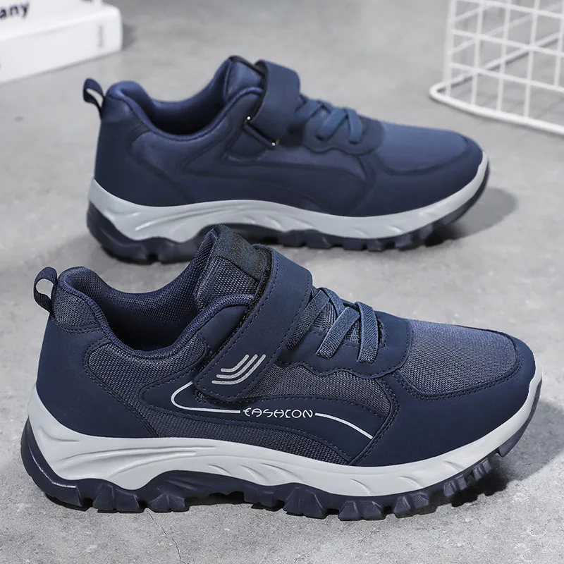 Middle Aged And Elderly Sports Shoes Sneakers For Man And Women 2024 Spring New Casual Couple's Velcro Walking Shoes