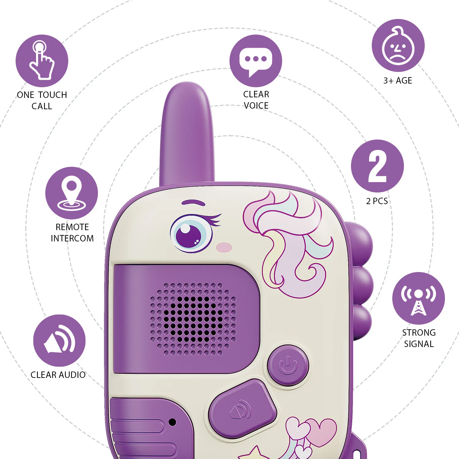 Cartoon Animal Walkie-talkie Parent-child Outdoor Interactive Wireless Communication Electronic Toys Remote Call Pager Gifts