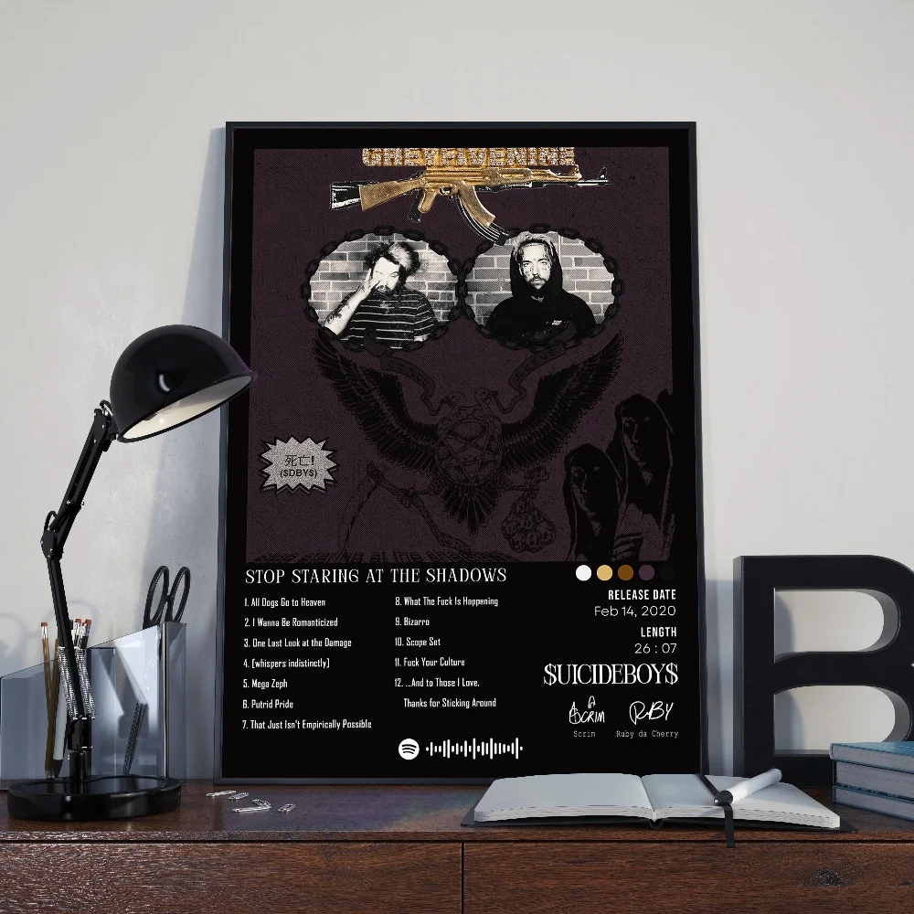 Hip-Hop-Rap-Album Dekoratives Gemälde Retro Amerikanisches Vinylcover Trendige Marke Leinwanddruck Wandbild Raumdekoration – Detail 7