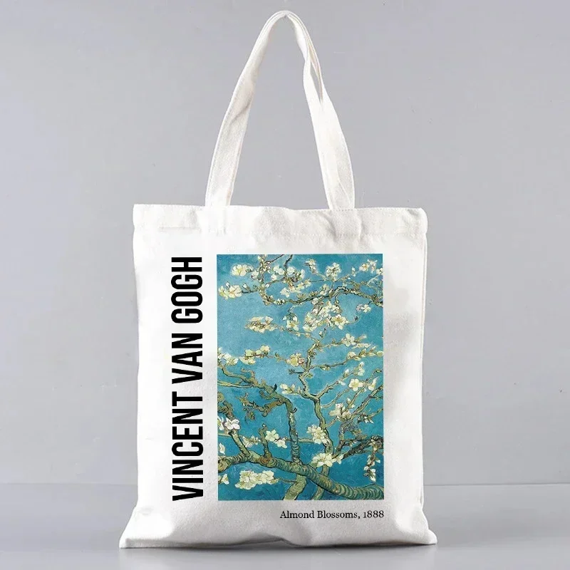 

Vincent Van Gogh Capacious Tote Bag Casual Portable Shoulder Bag Lightweight Shopping Bag Big Reusable Canvas Bag Gift for Girls