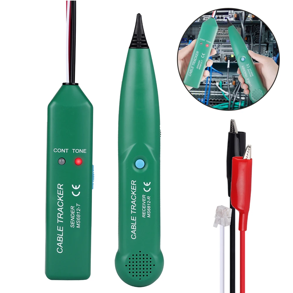 1.5KHZ Sender MS6812 100HZ-300KHZ Receicer Continuity Test Device Diagnostic Tools LAN Detector Cable Tracker