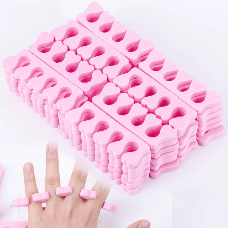 

20/10pcs Fingers Foots Toe Separator Manicure Soft Sponge UV Gel Polish Pink Foam Nail Art Toe Pedicure Finger Relaxing Holding