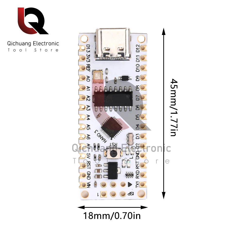 MINI Type-C Nano 3.0 USB V3.0 ATmega328P CH340G 5V 16M Modulo Micro-Controller Board per Arduino 328P CH340C CH340 Atmega328