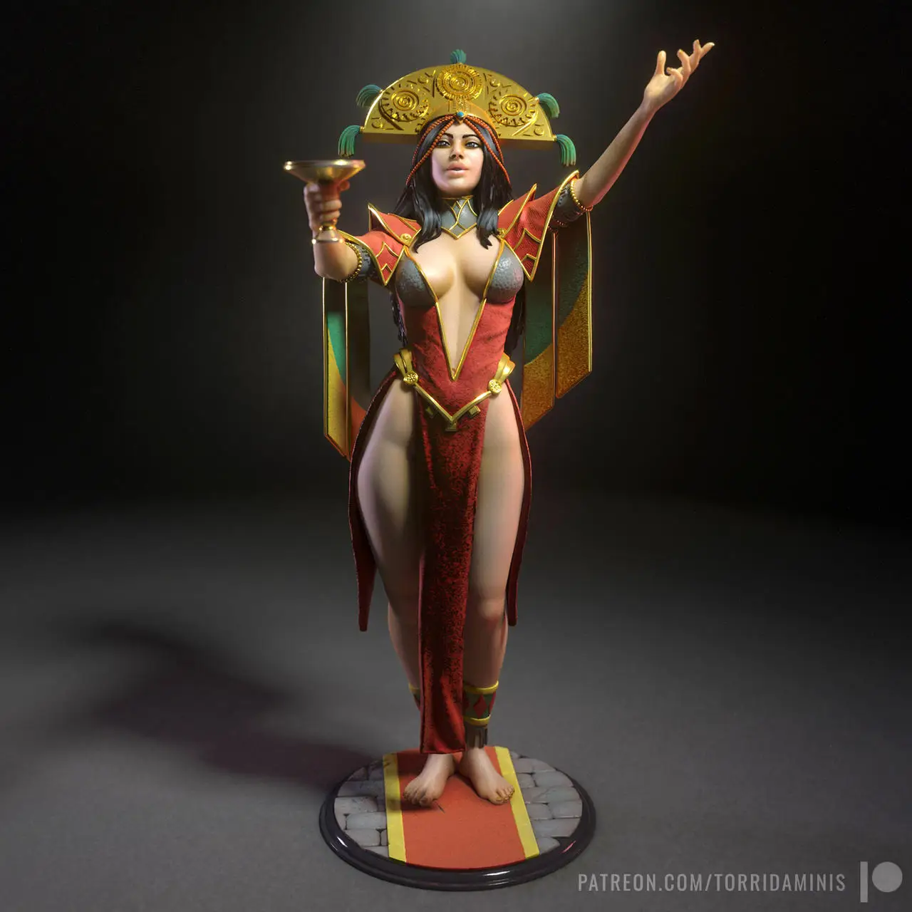 

1/24 3d Printing Model Kit 75mm Priestess Resin Figure Model Kit Diy Micro Reduction Statue Unpainted Garage Kit Toys