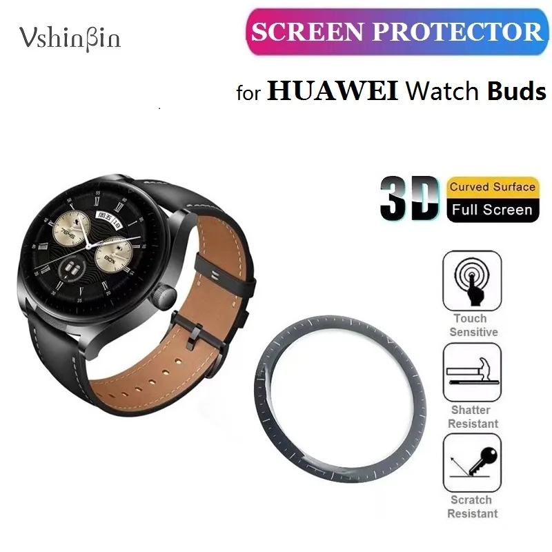 

100 шт. 3D мягкая защита экрана смарт-часов для HUAWEI Watch Buds полное покрытие HD Прозрачная устойчивая к царапинам Защитная пленка