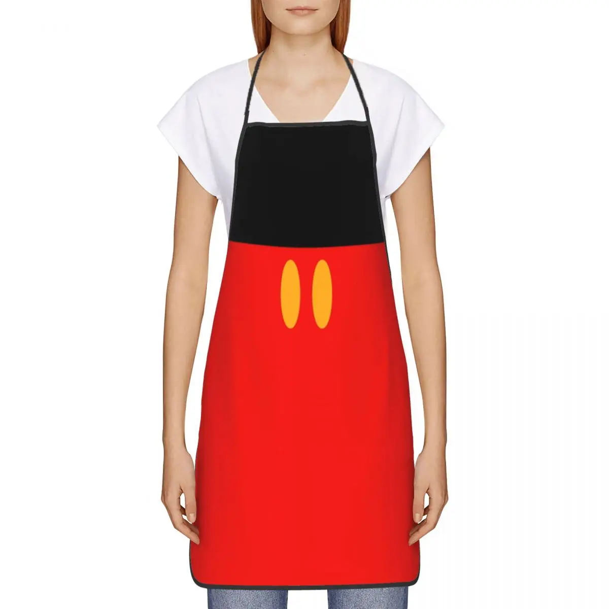 Cartoon Mickey Pattern Apron for Women Men Unisex Bib Anime Mouse Minnie Cooking Kitchen Tablier Cuisine Chef Gardening