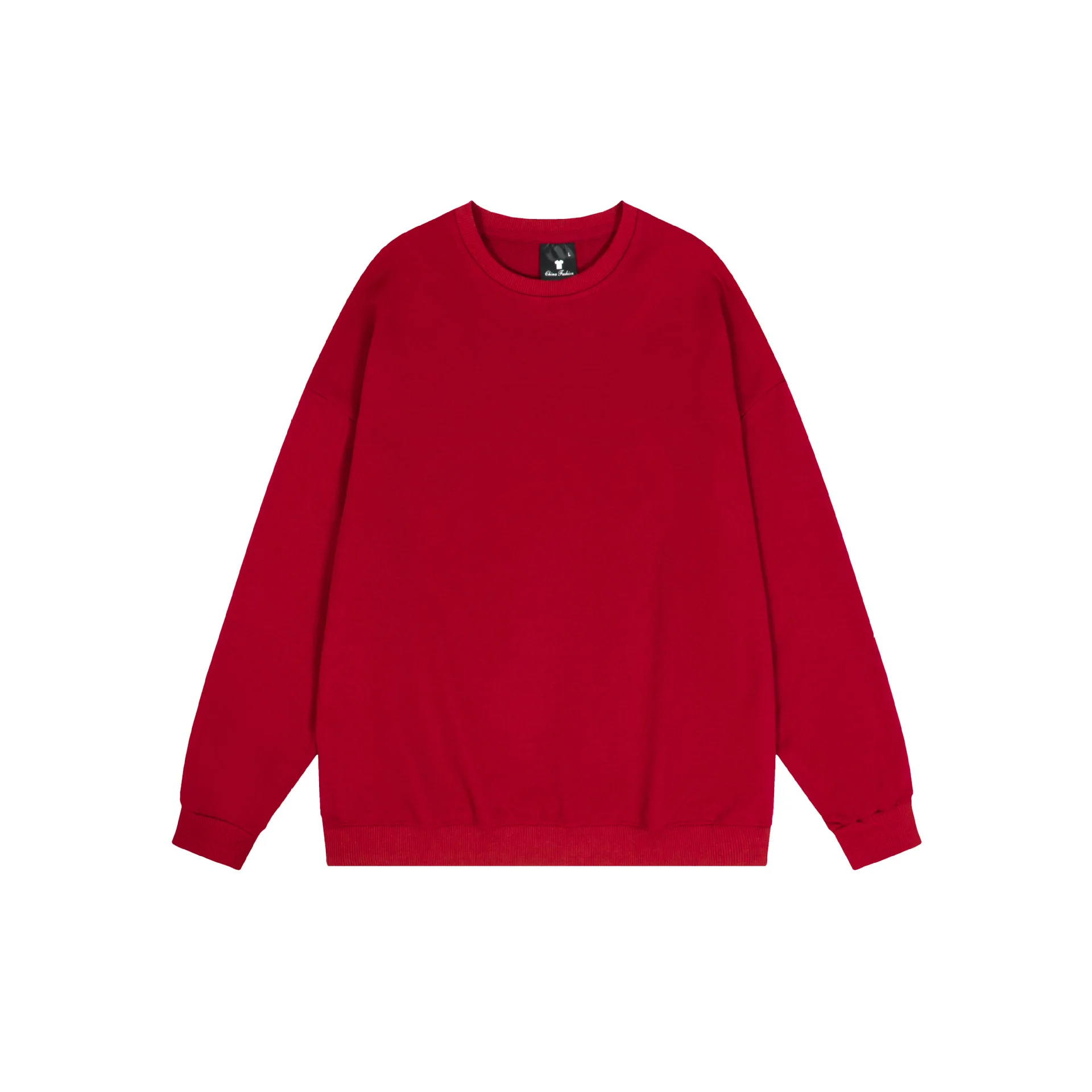 Men's Hoodie, Women's Spring and Autumn Round Neck Hoodie, Loose Fitting, Unisex, Off Shoulder, Long Sleeved, Solid Color