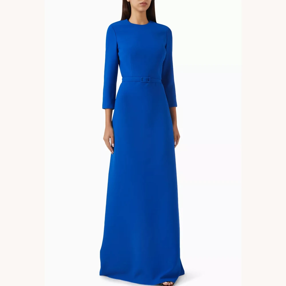 فستان سهرة أنيق مخصص على شكل حرف A بأكمام ثلاثة أرباع فساتين رسمية رائعة عالية الجودة للحفلات الراقصة للنساء #2