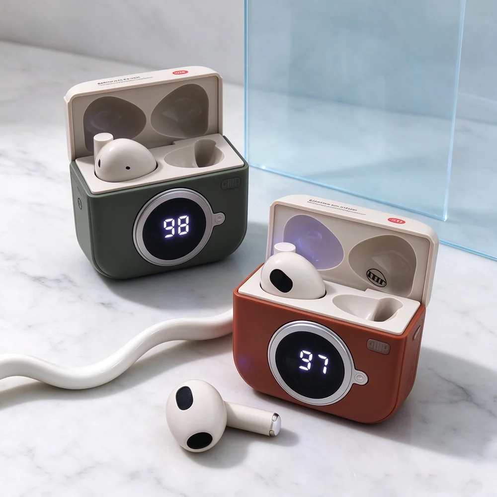 TWS Bluetooth Headset Wireless Earphones Provide Transparent Vocal Rendering Lightweight Body Stable Pairing for Music