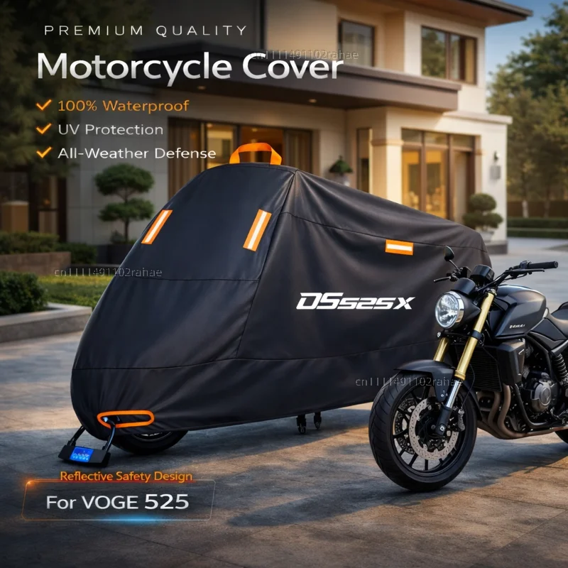 

Чехол для мотоцикла VOGE DSX525 525X, водонепроницаемый, утолщенный, из полиэстера, с защитой от УФ-излучения, для улицы, от дождя, пыли и солнца, чехол для скутера