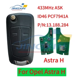 Jingxin 736-743-A Zdalny kluczyk samochodowy PCF7941A 433MHz 46 Chip 2 przyciski do Opel Vauxhall Corsa D G4 Astra H AH Zafira B Holden