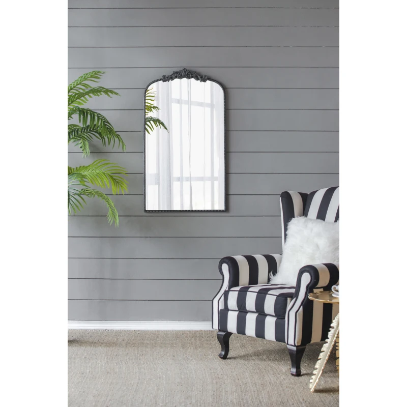 24x42 클래식 디자인 거울과 바로크풍 프레임(욕실용, 벽에 기대어 있는 출입구 콘솔)