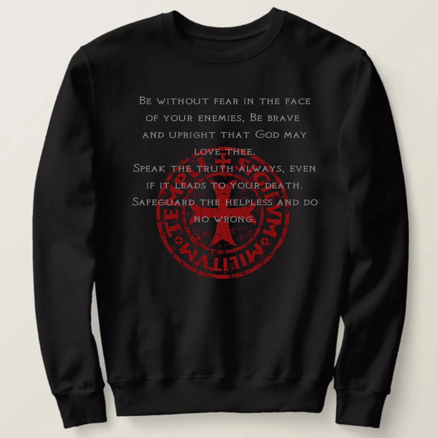 

Knights Templar Sigil Christian Warriors Oath Sweatshirts New 100% Cotton Comfortable Casual Mens Fashion Streetwear