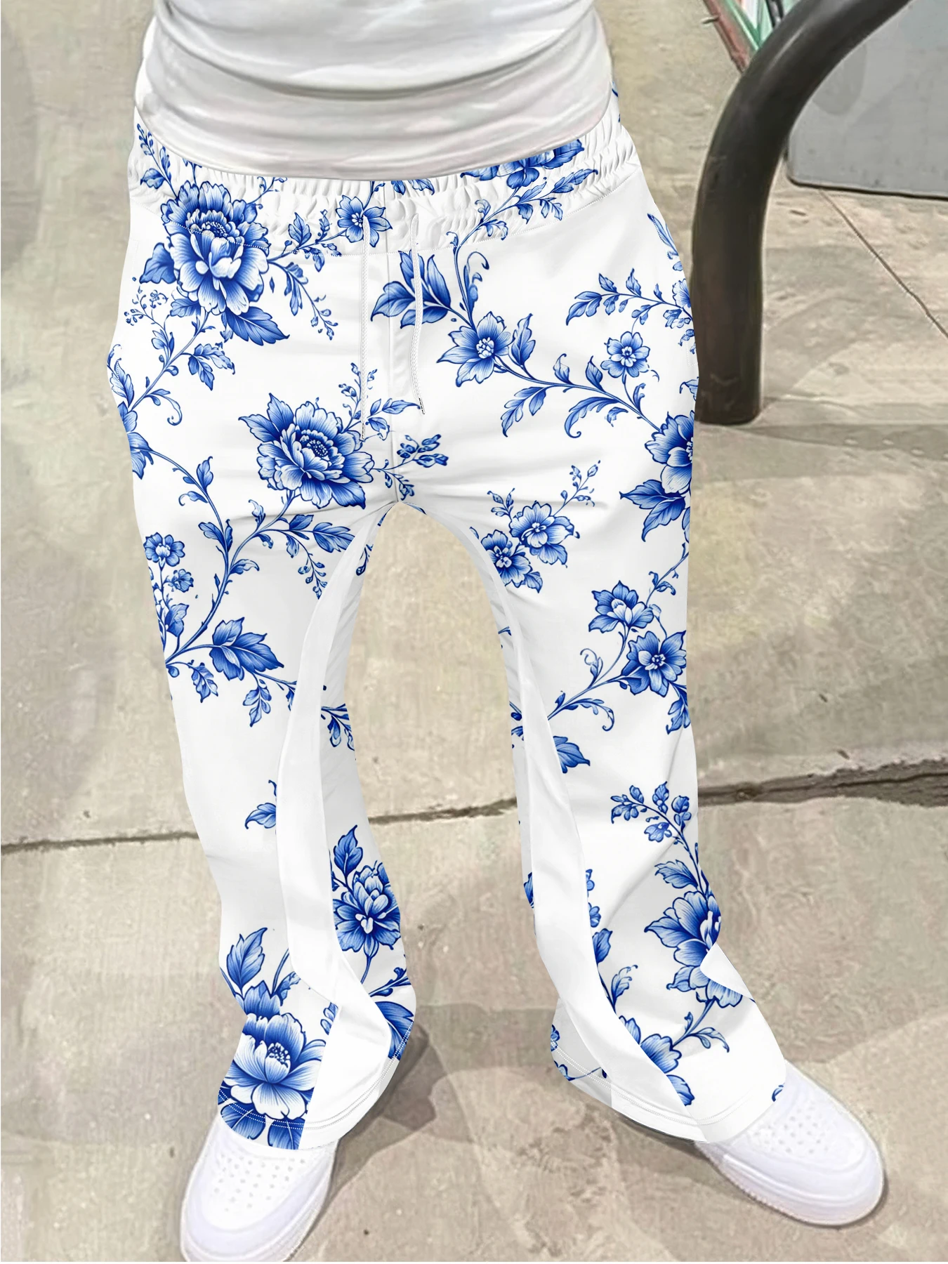 E-Girl E-Boy Y2K 3D Full Print Bell Bottom Flared Sweatpants Unisex Loose Mid Waist Hip Hop Street Casual Trousers