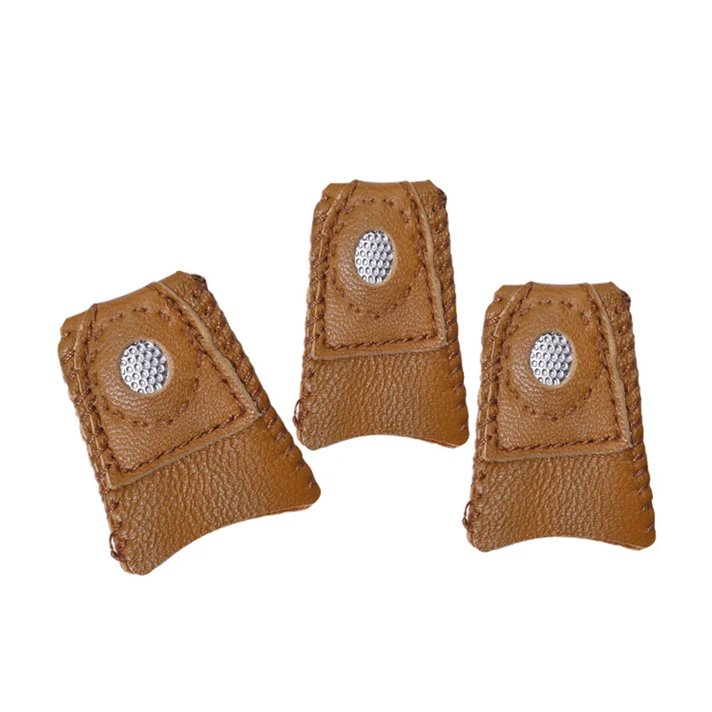 Protège-doigts en peau de mouton, 1 pièce, doux, Ductile, couture, Quilting, broderie, artisanat, pièce de monnaie, dé à coudre solide