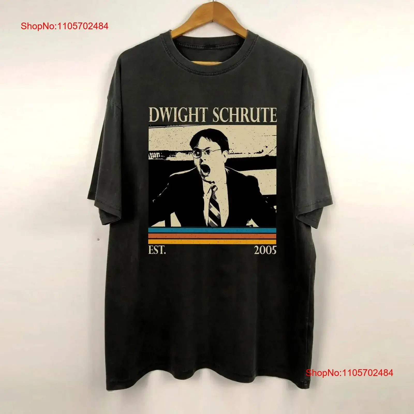 Dwight Schrute T Shirt The Office Tv Series Retro Vintage Classic s for him vintage Washed Slightly designer clothes homme