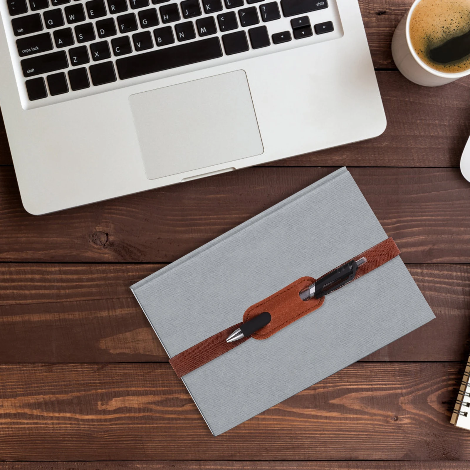 

Elastic Band Elastic Band Sleeve Black Notebook Pen Holder Journal Pen Sleeve PU Material Protective Pencil Bag
