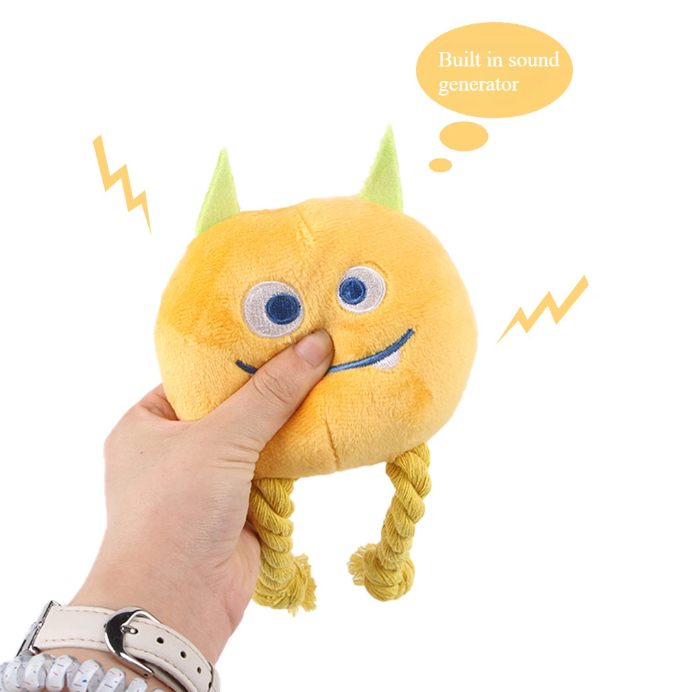 Dog Voice Toy Ball Pet Interaction Soothing Plush Monster Bite Resistant Self Hi Pet Bite Toy