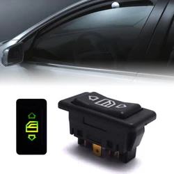 Universal Cars Power Switch Button With Green Light 6-Pin 12/24V 10A ON/OFF Window Glass Lifter Switch