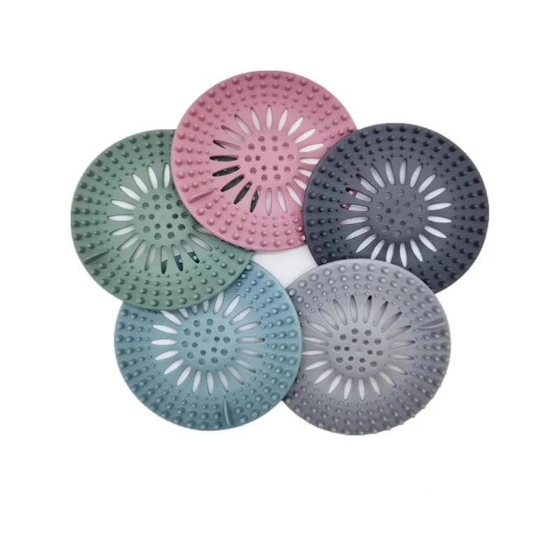 Hair Catcher Shower Drain Durable Silicone Hair Stopper Shower Drain Cover Hair Trap Easy to Install and Clean Suit for Bathroom