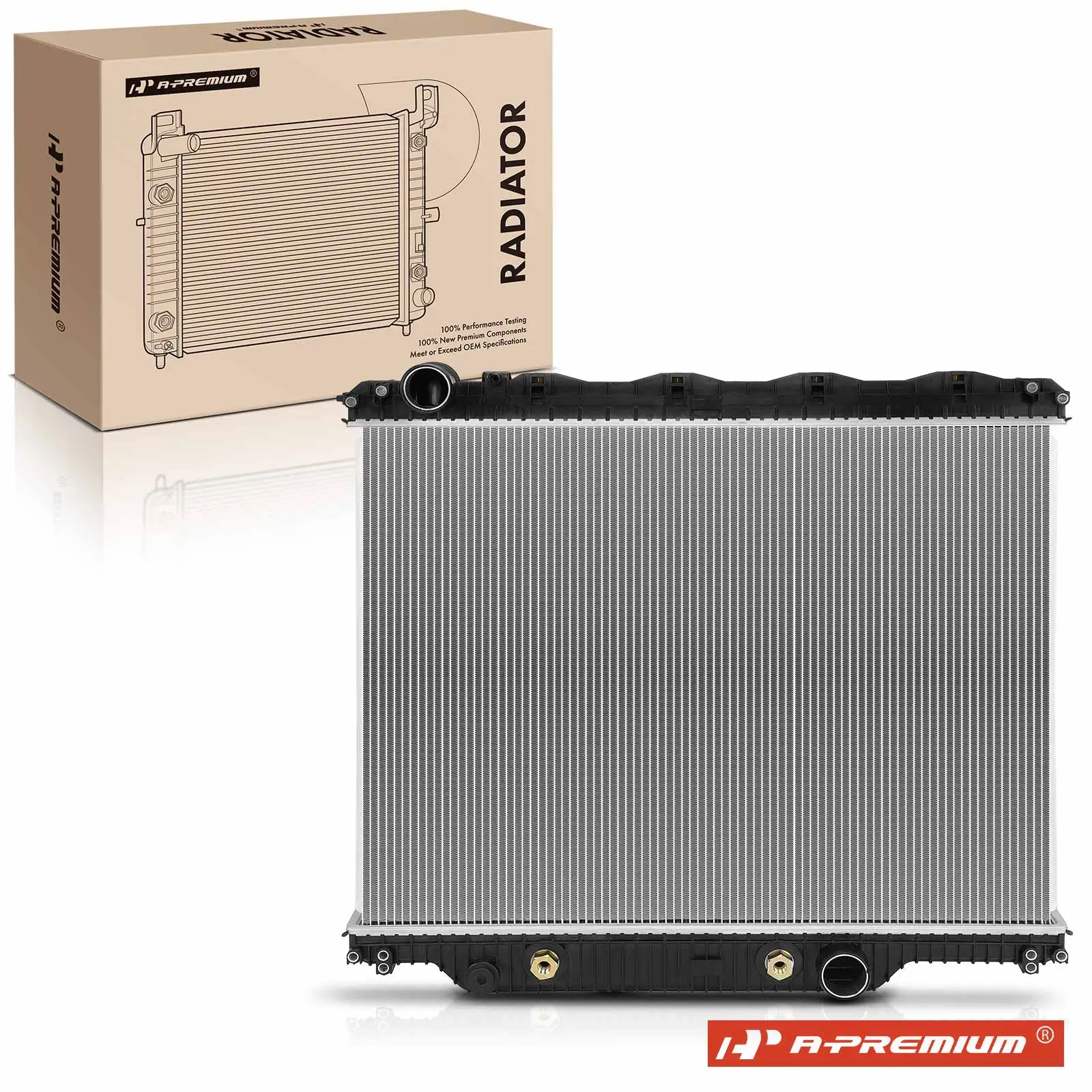 A-Premium Radiator with Trans Oil Cooler for Mack CHU GU7 GU8 2008-2014 Volvo VAH 2011-2013 VHD 2007-2014