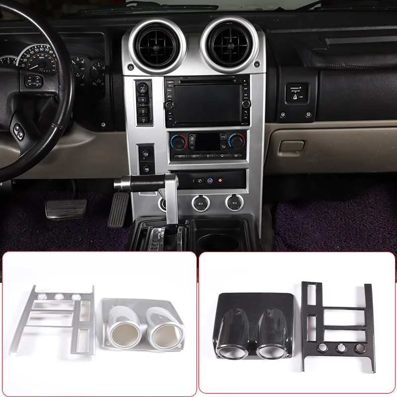 

Для Hummer H2 2003-2007 ABS автомобильная центральная крышка панели управления, крышка розетки для кондиционера, декоративная наклейка, автомобильные аксессуары