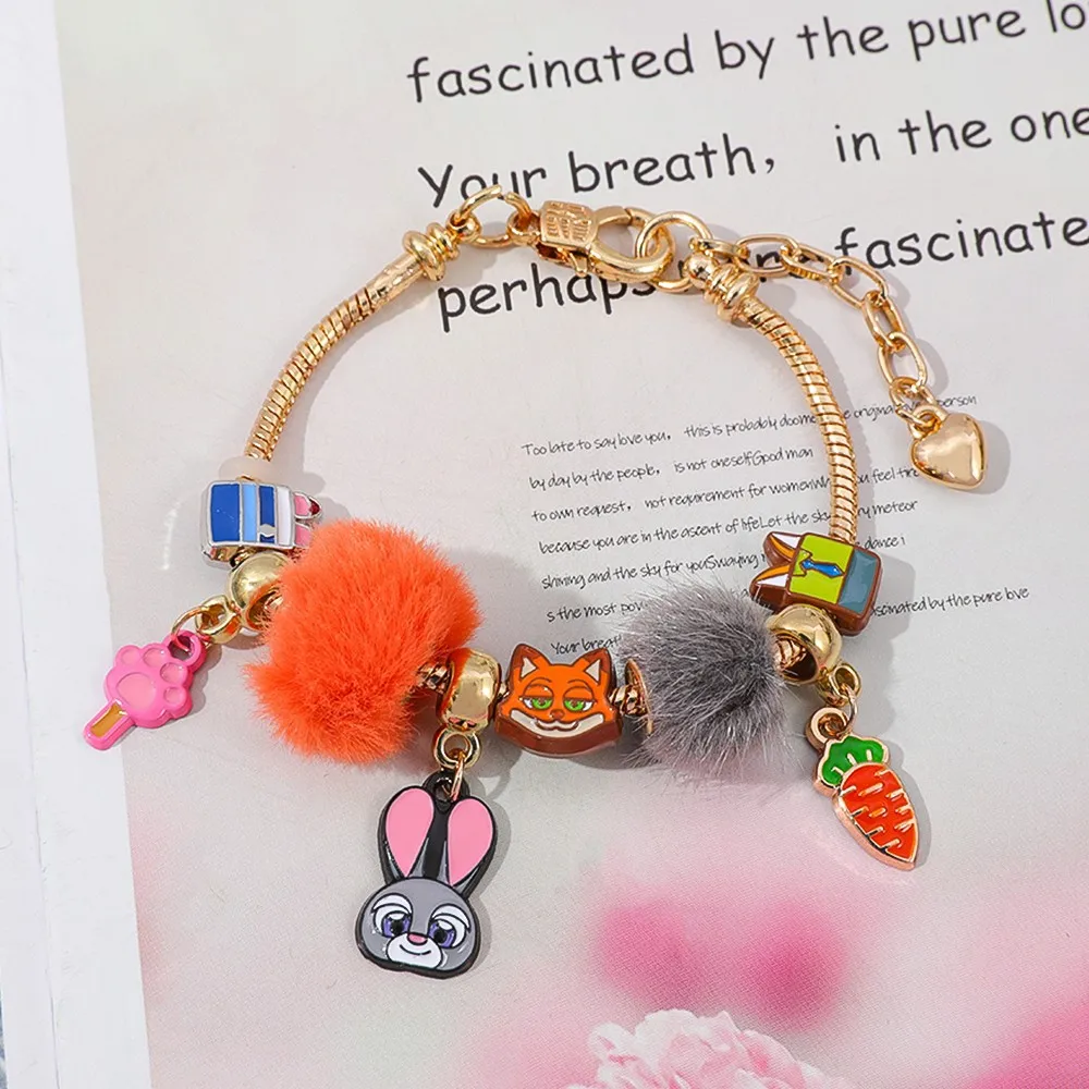 فيلم Zootopia 2 الإبداعية شخصية DIY الخرز نيك جودي قلادة سوار مجوهرات الأزياء مناسبة لإعطاء عشاق الفيلم #4