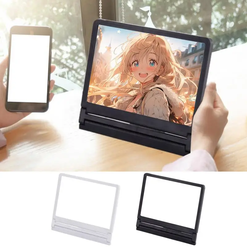 Lupa plegable para pantalla de teléfono, amplificador de vídeo HD con soporte para teléfono inteligente, protección ocular, proyector de teléfono para películas en 3D