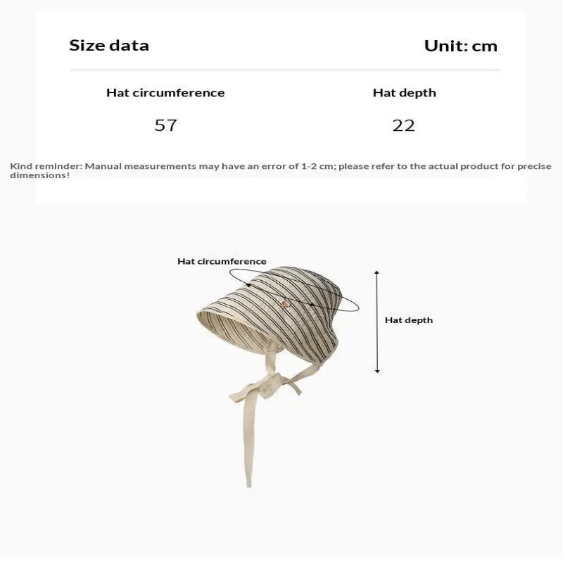 Atmungsaktive gestreifte Leinen-Sonnenschutzmütze mit verstellbarem Kinnband, UV-Schutz für Strandurlaub und Outdoor-Aktivitäten. – Detail 14