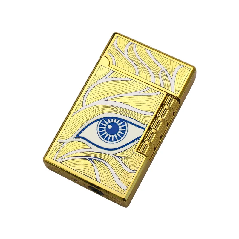 

Water-Inspired Open-Top Steel-Sound Lighter with Metal Grinding Wheel Inflatable & Open Flame for Autumn Eye-Catching Cigarette