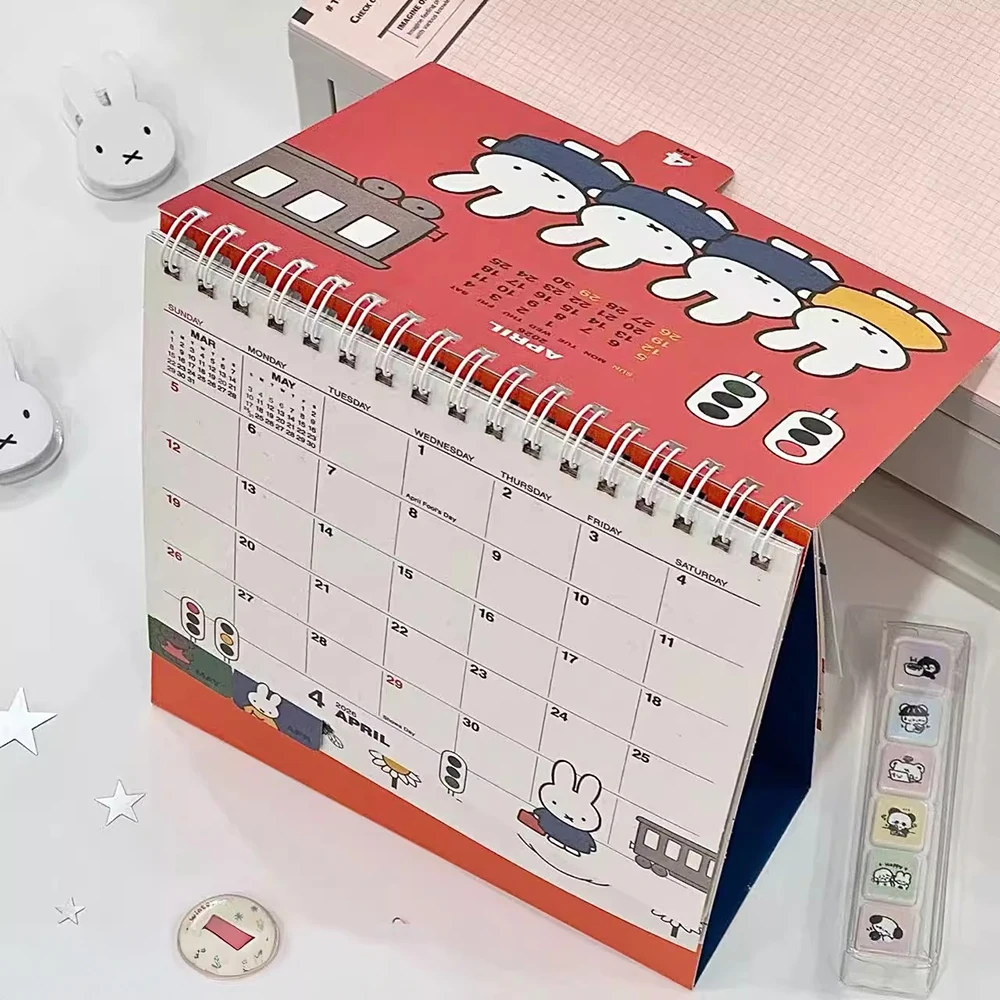Kawaii ميفي 2026 أجندة مكتبية /رزنامة مكتبية أرنب لطيف الدائمة الوجه تاريخ مخطط سطح المكتب الجدول الشهري مخطط الطلاب الفتيات هدية #3