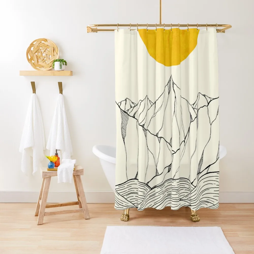 

The sea cliffs under the giant sun Shower Curtain Shower Set Bathroom Shower Set Bathroom Deco Curtain