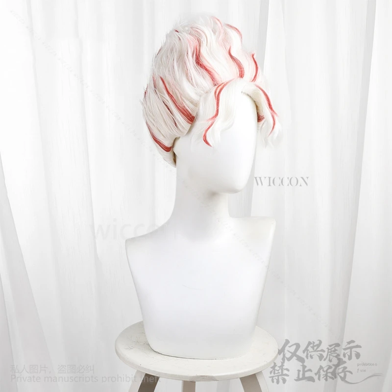 Anime Dandadan Okarun Ken Takakura Cosplay New Costume Wigs Cos Red White Short Hair Halloween Christmas Party For Women Men