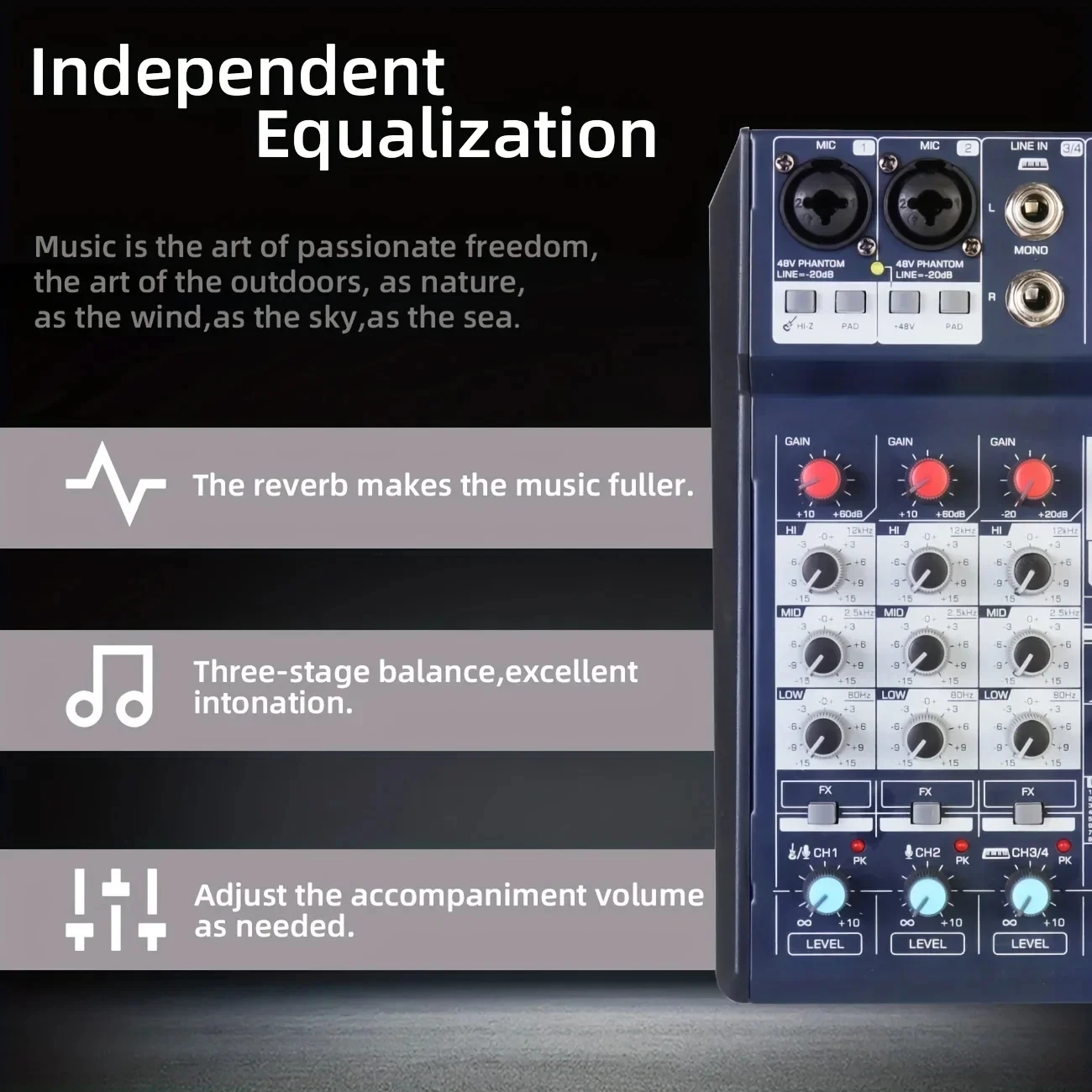 Audiomixer 8 Way Kan Aangesloten Op Computer Muziekinstrument 16 Dsp Reverb Voor Microfoonversterker Speaker Karaoke