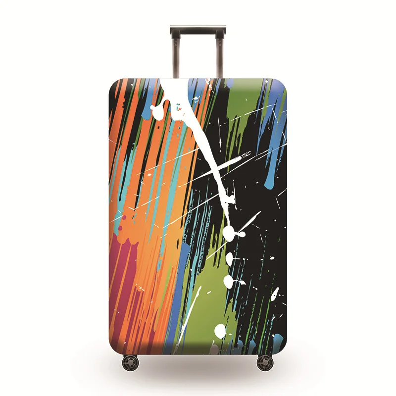 Abstract Luggage Cover Travel Suitcase Protector Suit for 18-32 Size Trolley Case Dust Travel Accessories Elasticity Box Sets